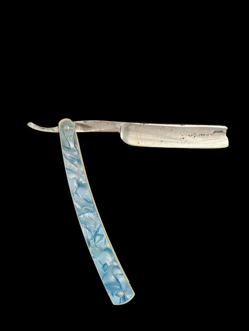 Straight Razor By Challenge Razor Work Hollow Ground Bridgeport Connecticut Blue
